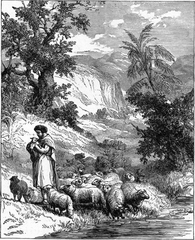 An illustration from Bible Pictures and What They Teach Us by Charles Foster. Public domain.