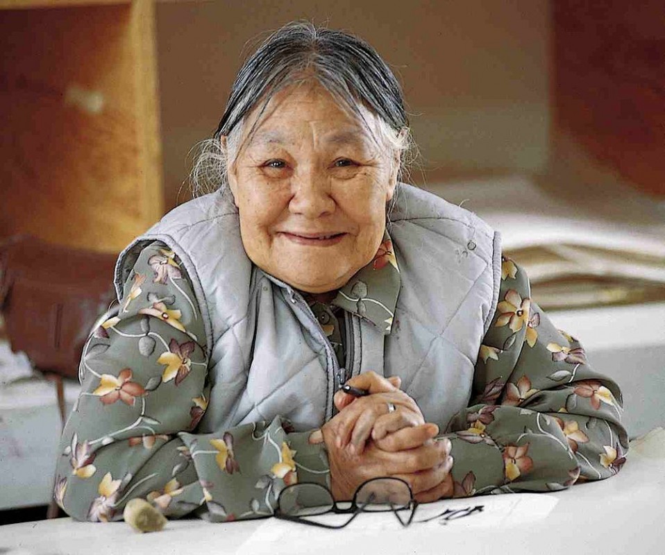 Inuit artist Kenojuak Ashevak. Photo  via Wikipedia, provided by artist. Creative Commons