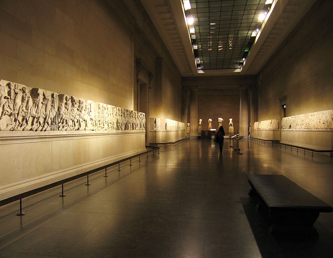 The Elgin Marbles on display in the British Museum.