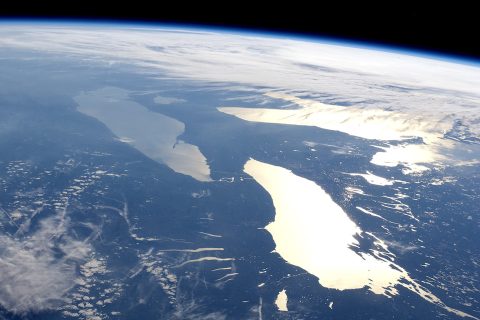 The Great Lakes and the Finger Lakes o New York state from the International Space Station, June 14, 2012, by the Expedition 31 crew. http://earthobservatory.nasa.gov/IOTD/view.php?id=78617