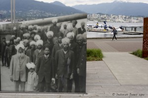 Komagatu Maru monument near Vancouver's convention centre, overlooking Coal Harbour.