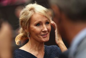 Author J.K. Rowling speaks to media as she arrives at a gala performance of the play Harry Potter and the Cursed Child parts One and Two, in London, Britain July 30, 2016. REUTERS/Neil Hall