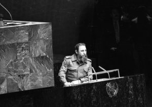 Fidel Castro dies, age 90. Then Cuban President Fidel Castro addresses the audience as president of the Non-Aligned Movement at the United Nations in New York, in this October 12, 1979 file photo. REUTERS/Prensa Latina/File Photo